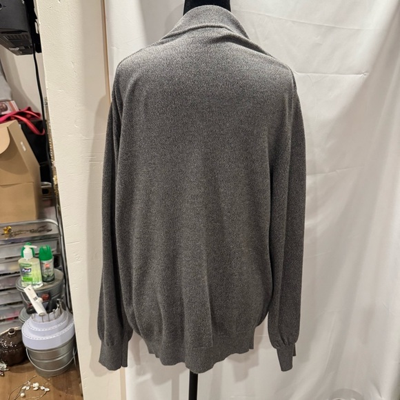 Toscano Grey Mock Turtleneck Sweater Cotton Blend Ladies Size Medium - Picture 3 of 6